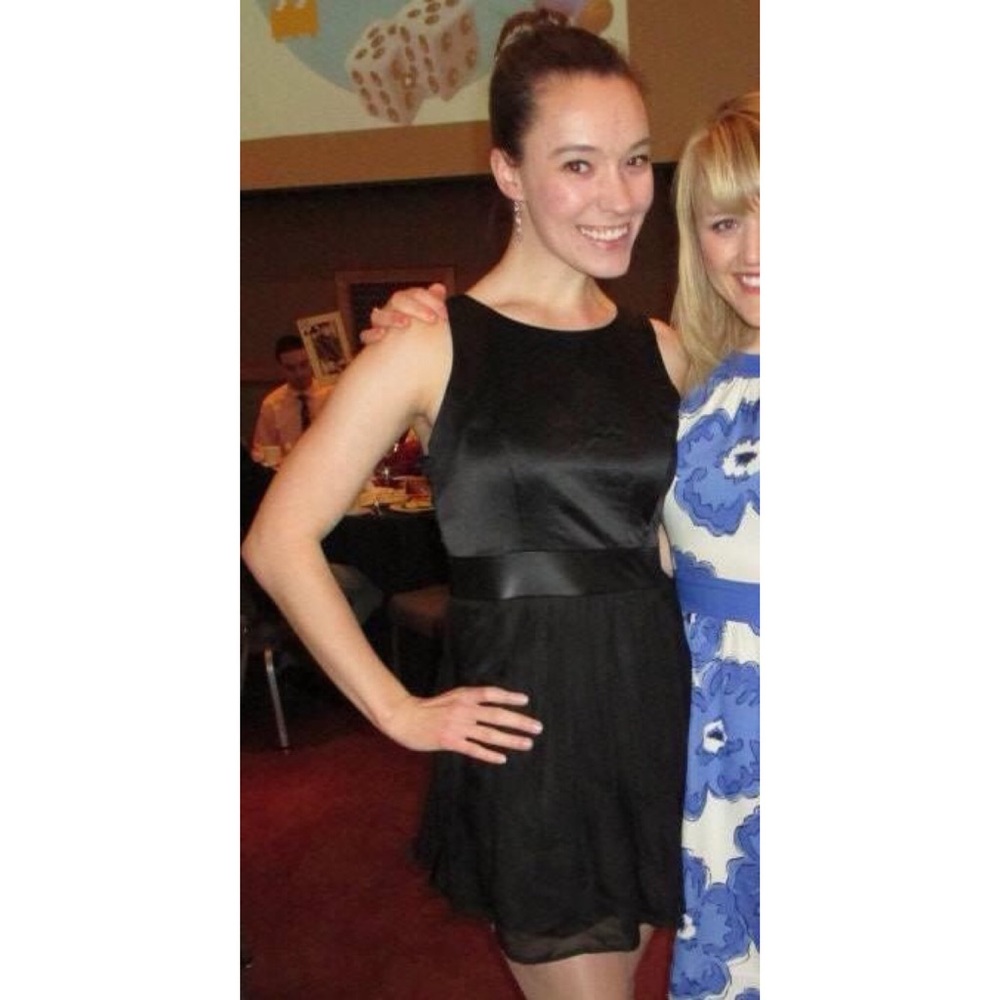LBD with keyhole back cutout and pleated skirt